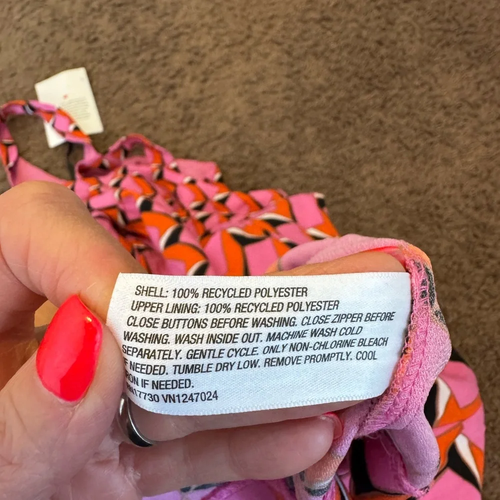 2 FOR $25 Diane Von Furstenberg Target Dress Pink Red Modern Geo Mini Dress 12 - Picture 7 of 10